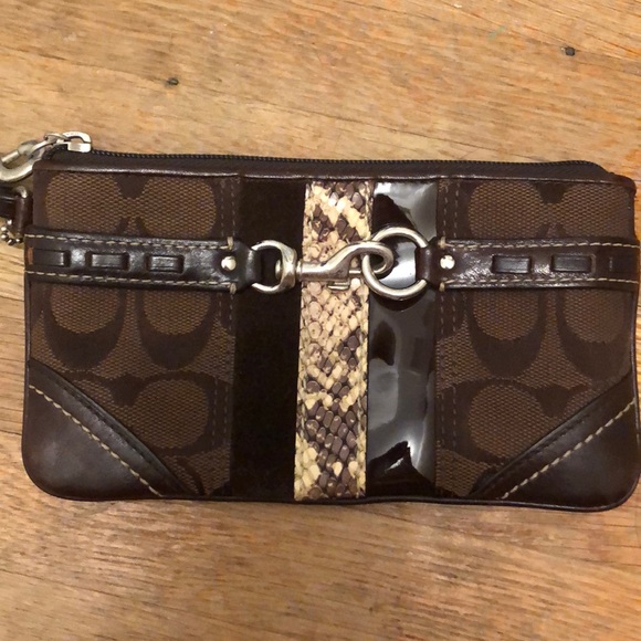 Brown Coach wristlet - Picture 2 of 7